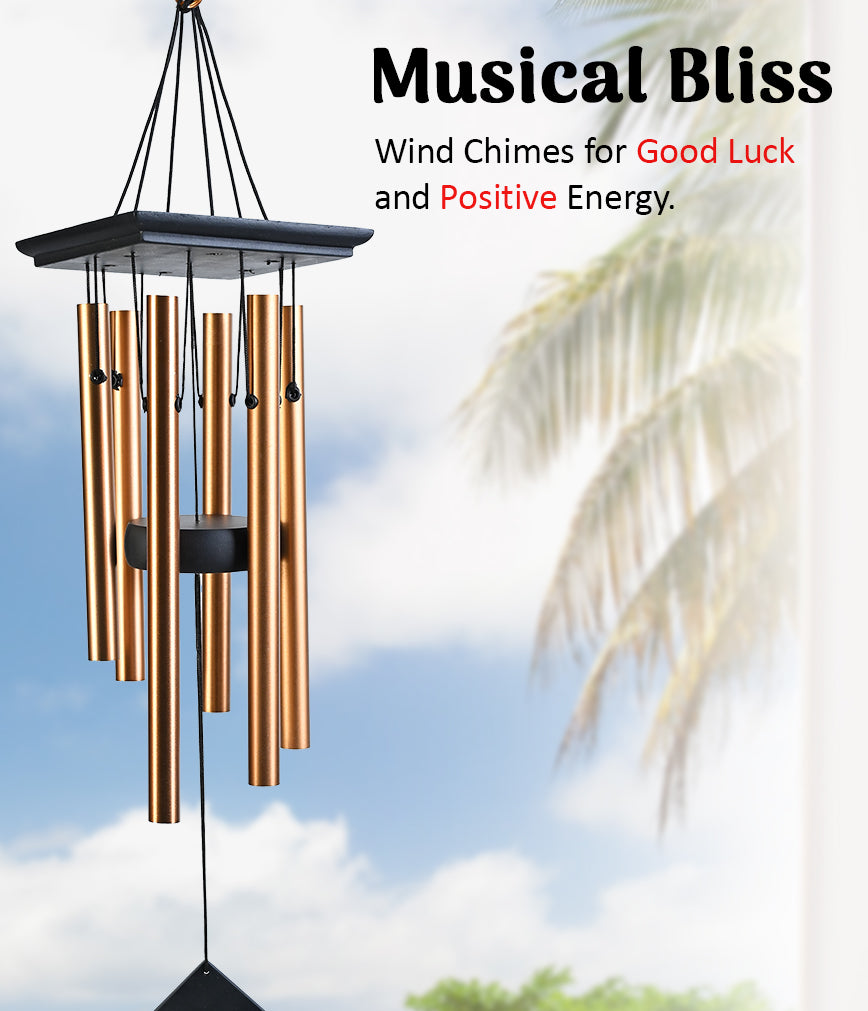 HindCraft Large Bronze Wind Chime for Home Garden Balcony Outdoor Decor