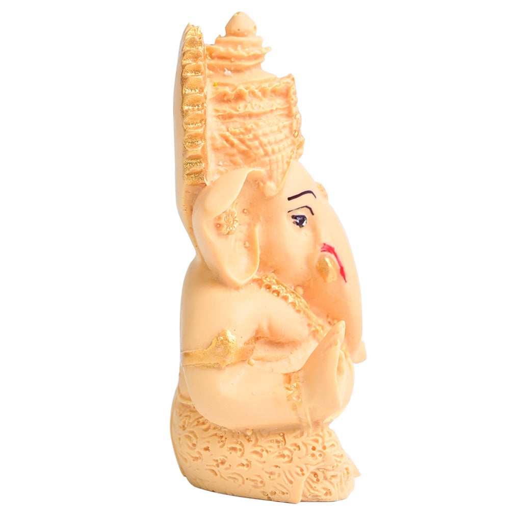 HindCraft Lord Ganesha Idol for Car Dashboard, Home Temple, Office Desk & Spiritual Décor