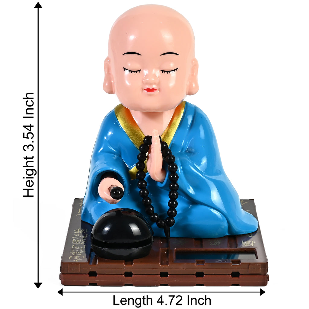 Solar-Powered Moving Head and Hand Sitting Gautam Buddha Statue