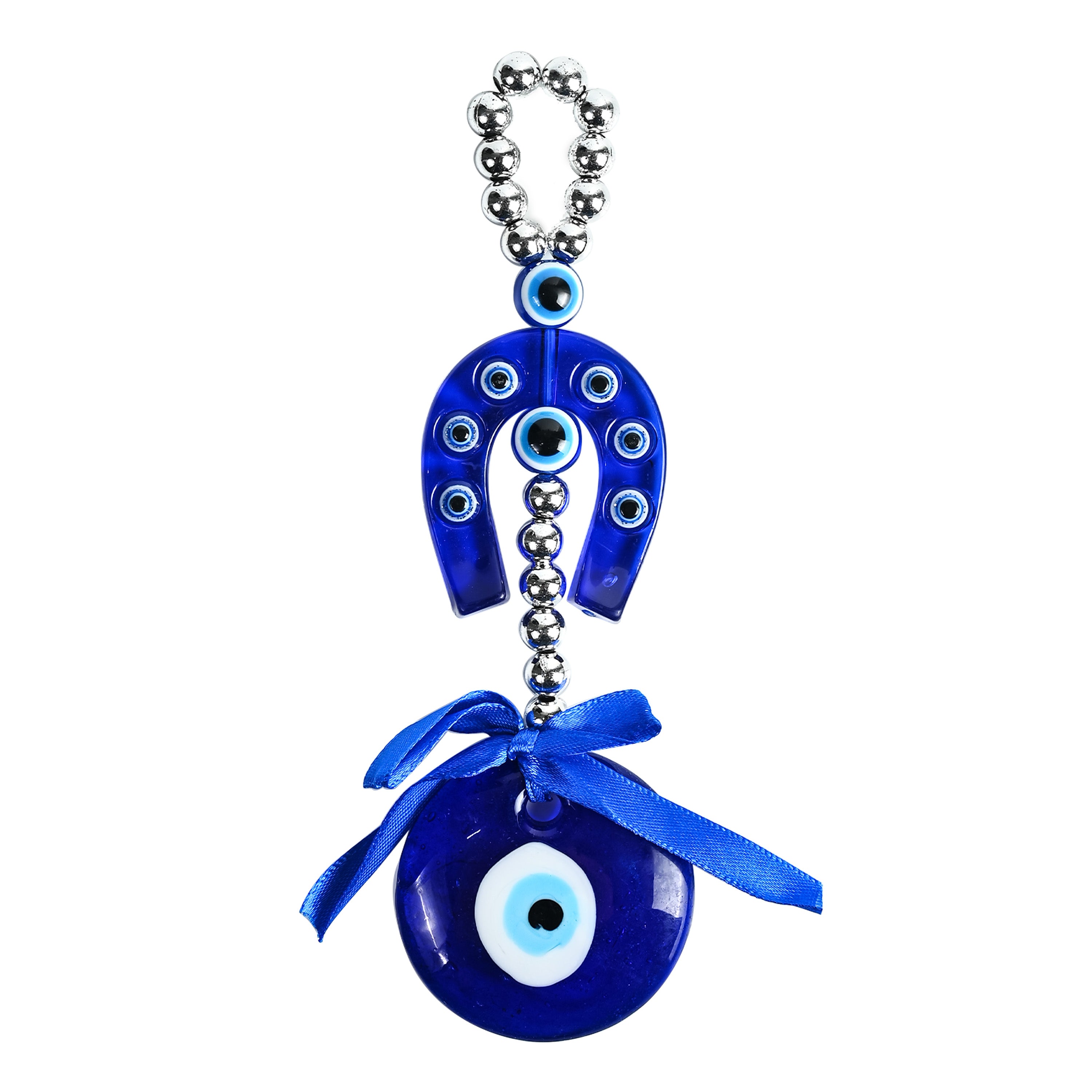 HindCraft Evil Eye Horseshoe Hanging for Home, Car & Office