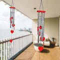 HindCraft Red Heart Wind Chime for Home Decor Hanging Metal Chime